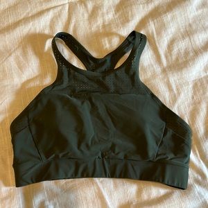 Athleta olive green sports bra padded